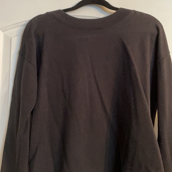 Lace Up Thick Ribbon Reversible Black Abercrombie & Fitch Cropped Crewneck XS - Picture 4 of 7